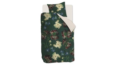Dekbedovertrek Peonies, green