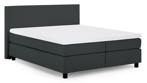 Boxspring Autentik Tunn vlak met gestoffeerd matras, anthracite