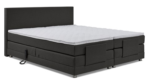 Boxspring Move verstelbaar met gestoffeerd matras, zwart