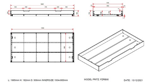 Kajuitbed Fritz met slaaplade, white