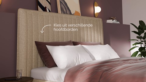 Bed Ruby linen touch, beige