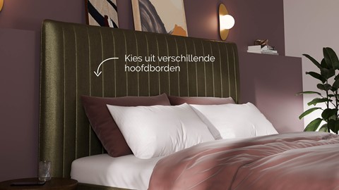Bed Ruby velvet glow, dark green
