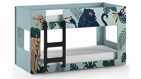 Stapelbed Luca Jungle, mintgroen