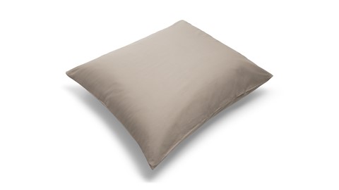 Kussensloop Biologisch katoen perkal, taupe