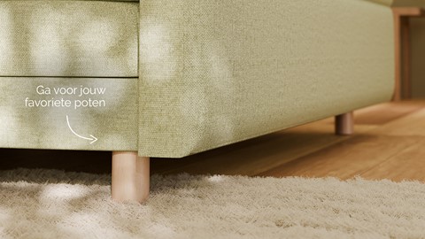 Boxspring Mica soft touch verstelbaar met gestoffeerd matras, pistachio