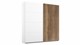 Schuifdeurkast Hallifax, alpine wit/eiken