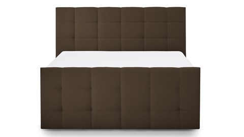 Boxspring Unik Varje vlak met Vildar Royal matras, cappuccino