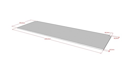 Bureaublad voor hoogslaper Pino Mezzanine, wit