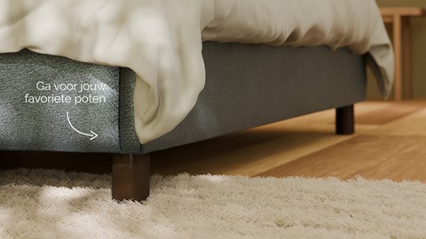 Bed Amber velvet glow, grey blue
