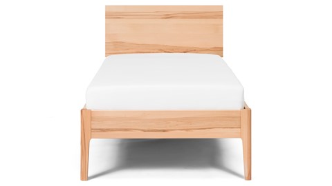 Bed Sky beuken met hoofdbord hout en poot hout, beuken