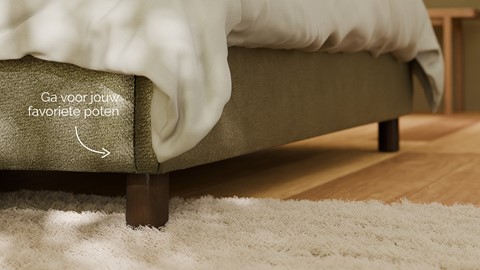 Bed Amber velvet glow, dark green