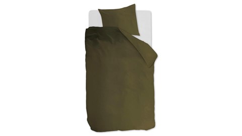 Dekbedovertrek Cotton Uni, olive green