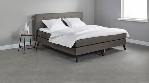 Box Nottingham met gestoffeerd matras, donkergrijs