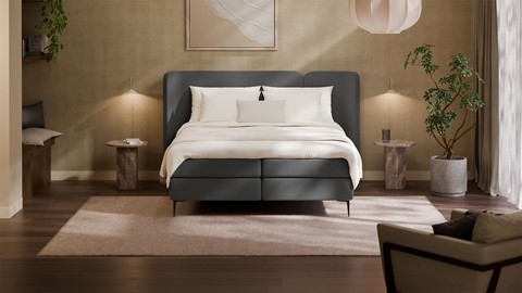 Boxspring Mesa - Warm wool, anthracite