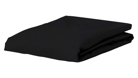 Hoeslaken Satin, zwart