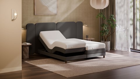 Elektrische boxspring Ridge met Kårlsson Excellence matras, anthracite