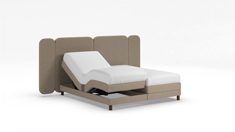Elektrische boxspring Ridge met Kårlsson Excellence matras, beige