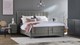 Boxspring Jade verstelbaar met gestoffeerd matras, grey