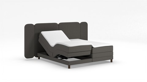 Elektrische boxspring Ridge, dark grey