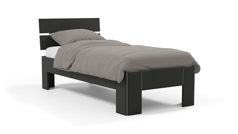 Bed Fresh met hoofdbord, zwart