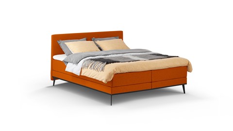 Boxspring Viggo vlak met gestoffeerd matras, adore goud
