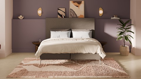 Boxspring Emerald vlak met Silver Pocket Deluxe Foam matras, dark grey
