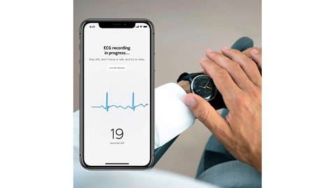 Smart horloge Move ECG, zwart