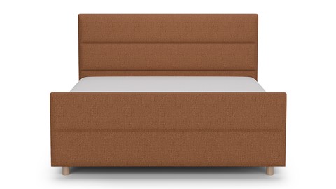 Boxspring Mica soft touch verstelbaar met gestoffeerd matras, terracotta