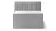 Boxspring Unik Varje verstelbaar met gestoffeerd matras en voetbord met TV-lift, light grey