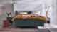 Boxspring Ruby vlak met gestoffeerd matras, niagara