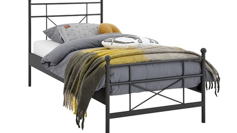 Bed Milano, antraciet