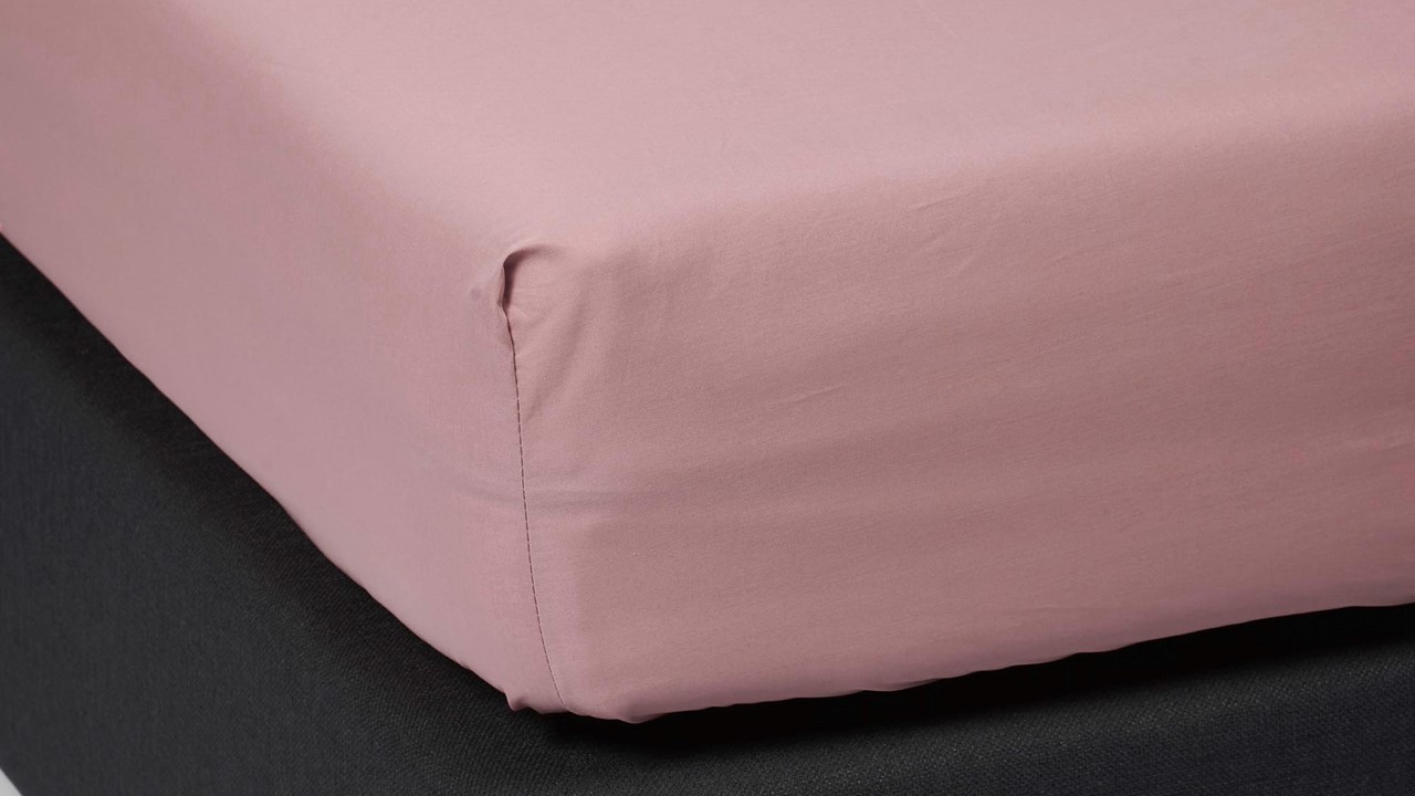 ESSENZA Premium Percale Hoeslaken Woodrose 80 x 200 cm