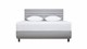 TEMPUR® Bed Arc met hoofdbord Vectra, vlakke schotelbodem en Pro matrassen, Stone