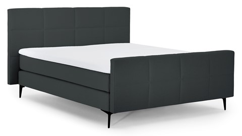 Boxspring Attraktiv Trendik vlak met gestoffeerd matras, anthracite