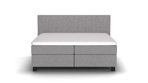 Boxspring Autentik Tunn vlak met gestoffeerd matras, ash grey