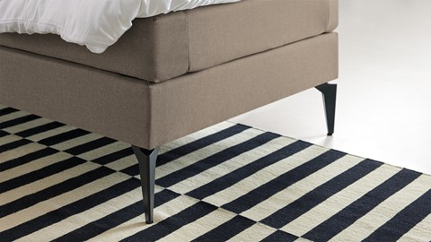Boxspring Cisano vlak met gestoffeerd matras, taupe