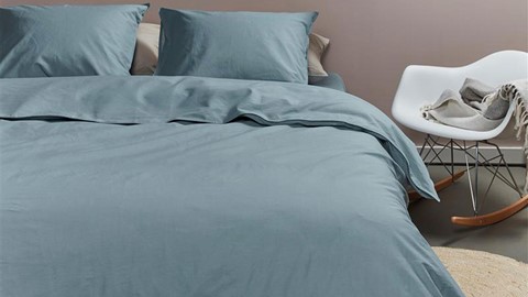 Dekbedovertrek Cotton Uni, blue