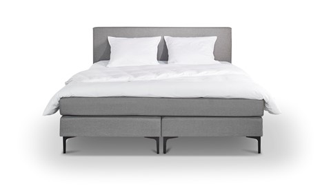 Box Oxford met gestoffeerd matras, lichtgrijs