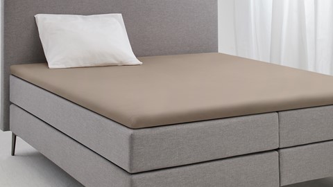 Hoeslaken Shizu topper, taupe