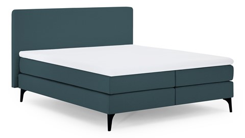 Boxspring Attraktiv Lykka vlak met gestoffeerd matras, teal