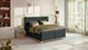 Boxspring Unik Elit vlak met gestoffeerd matras, anthracite