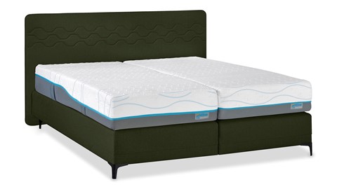 Boxspring Supreme Curves vlak met Slow Motion 2 matras, army