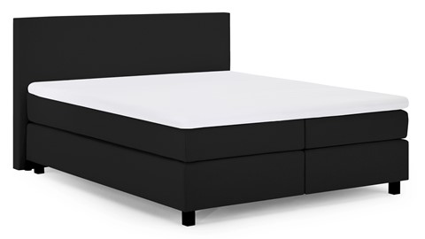 Boxspring Autentik Tunn vlak met gestoffeerd matras, black