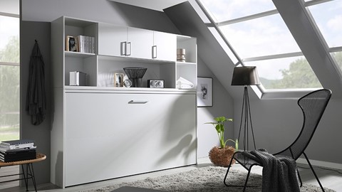 Opklapbed Albero met bovenbouw, wit