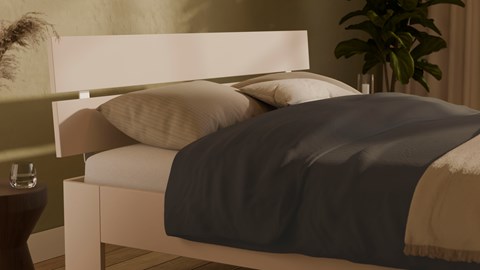 Bed Fresh met hoofdbord, wit