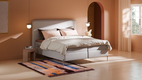 Boxspring Quartz - Linen touch, licht grey