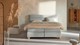 Boxspring Solid Lina vlak met gestoffeerd matras, light grey