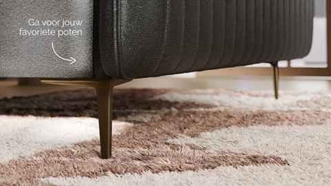 Bed Ruby velvet glow, dark grey