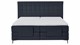 Boxspring Jade verstelbaar met gestoffeerd matras, navy