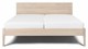 Bed Sky eiken met hoofdbord hout en poot hout, eiken